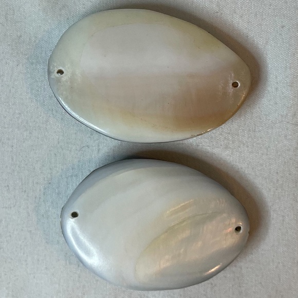 Gorgeous abalone shell blue turquoise shiny statement earrings! - Picture 6 of 7